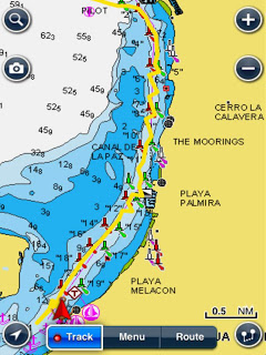 Tacking back and forth in the narrow La Paz Channel. Not too shabby!