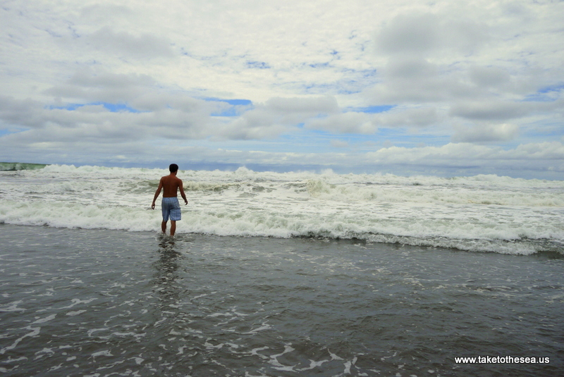 Warm ocean water makes this man SO happy.